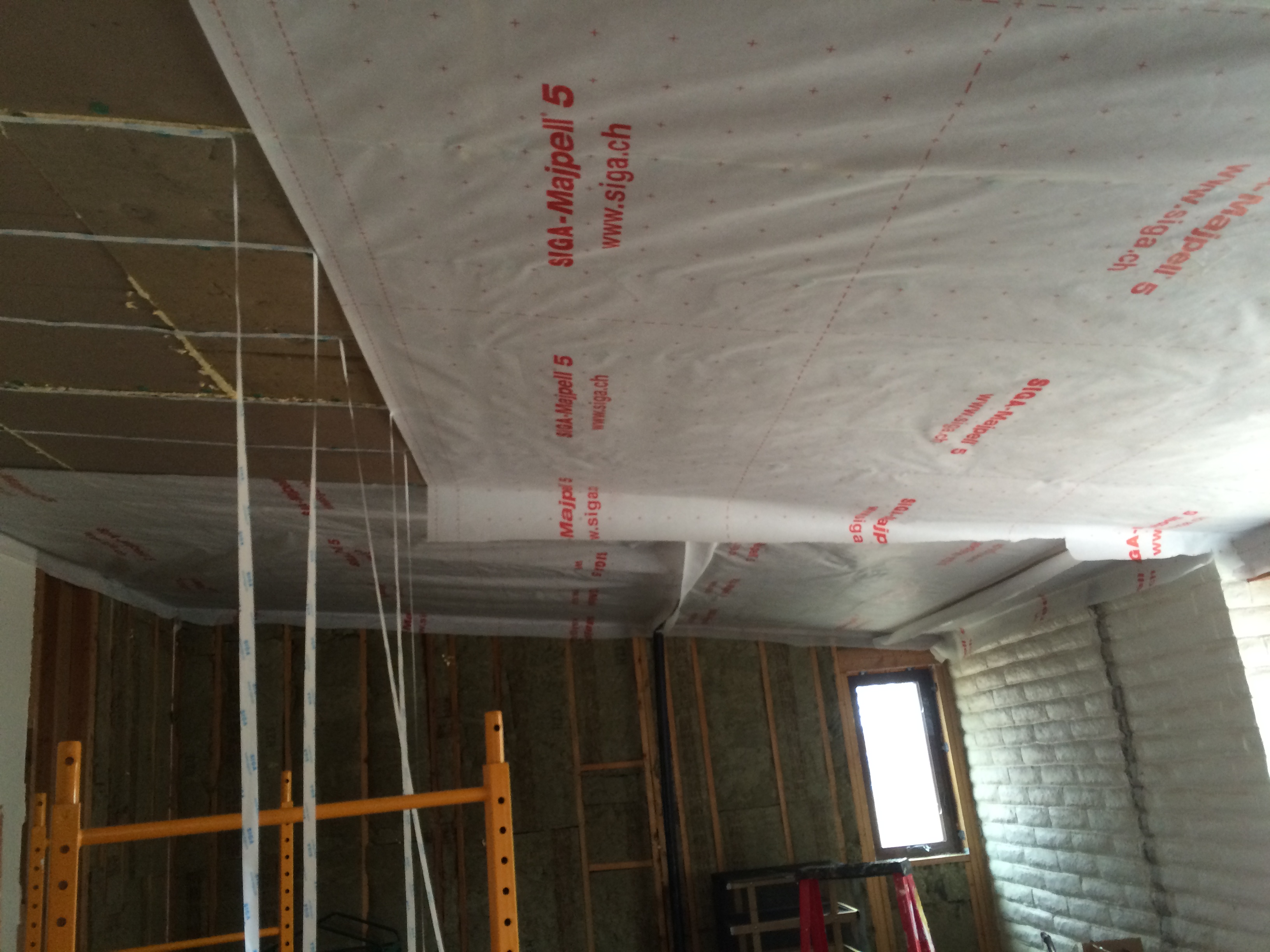 Mid ceiling tape hangs down | Twinsprings Research Institute