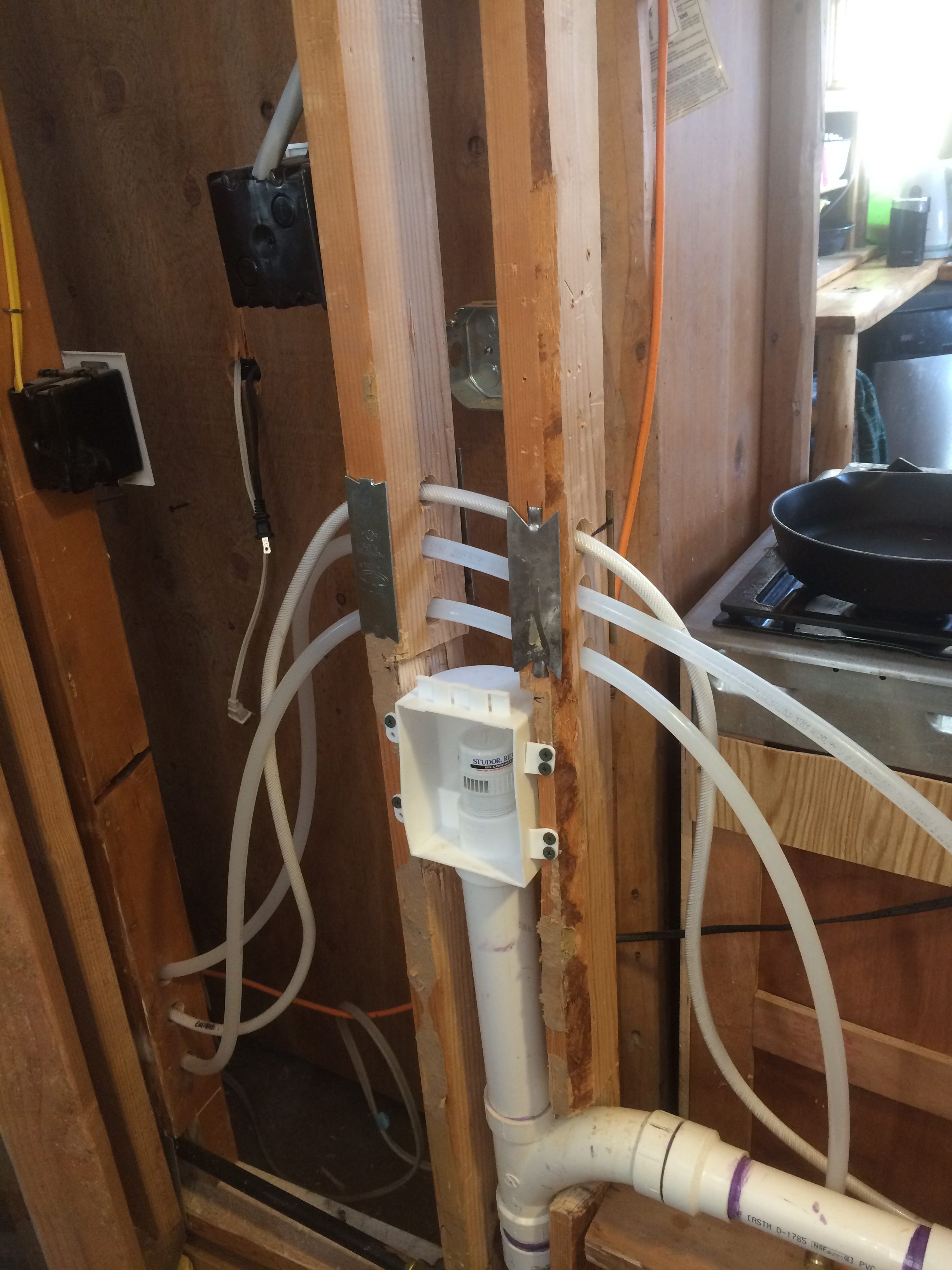 Metal plates to protect water pipes Twinsprings Research Institute